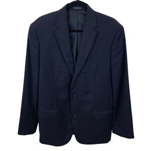 Ralph Lauren 43L Black Label Midnight Blue Slim Wool Blazer Jacket Men's 43 Long